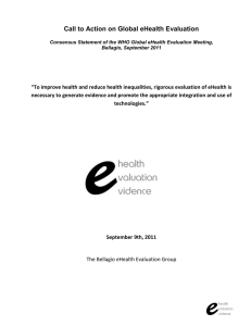 Call to Action on Global eHealth Evaluation