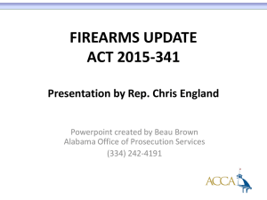 Changes to Alabama's Gun Laws | Rep. Chris England