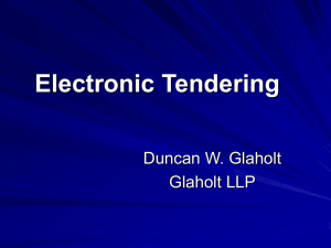 Electronic Tendering