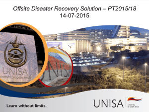Offsite Disaster Recovery Solution – PT2015/18