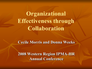 Organizational Effectiveness through - Western Region IPMA-HR