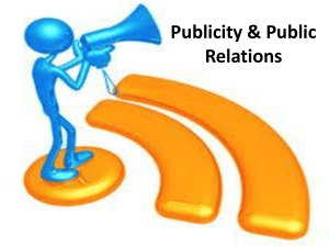 16. Publicity & Public Relations
