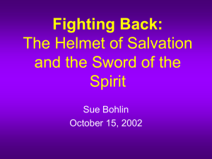 Fighting Back: The Helmet of Salvation and the Sword of