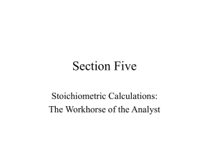 Section 05 Stoichiometric Calculations(powerpoint)