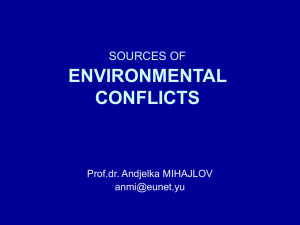 sources of environmental conflict - Institute for Environmental Security
