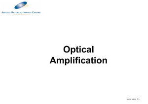 Unit 1.5 Optical Amplifiers