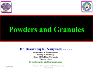 Powders and Granules
