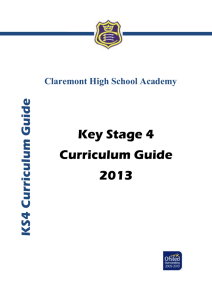 Key Stage 4 Curriculum Guide 2013