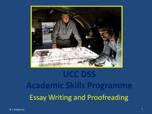 UCC DSS Academic Skills Programme