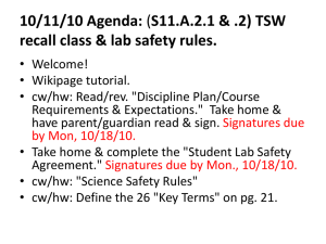 10/11/10 Agenda