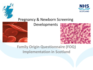 Changes to the Down's Syndrome Screening Programme