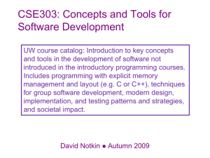 CSE401 Introduction to Compiler Construction