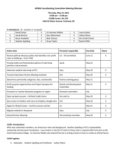 Minutes: 5-14-2015 - Greater Portland Sustainability Education