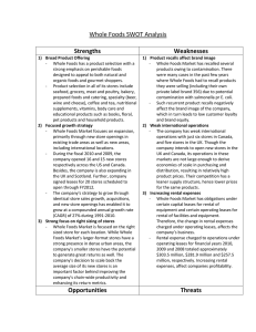 Whole Foods SWOT