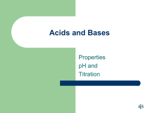 Acids and Bases - Churchill High School