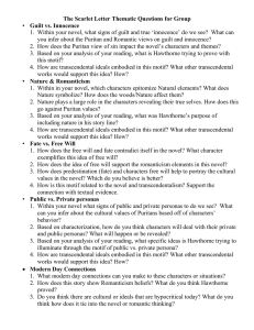 The Scarlet Letter Thematic Questions for Group Guilt