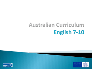 Australian Curriculum English 7-10
