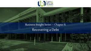 CHAPTER 6 – Recovering a Debt