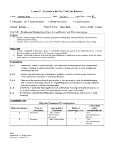Lesson Plat Format (template) - Sherman Junior/Senior High School