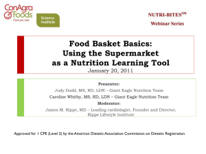 Food Basket Basics: Using the Supermarket as a Nutrition Learning