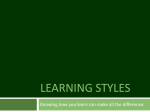 Learning Styles - Northern Michigan University