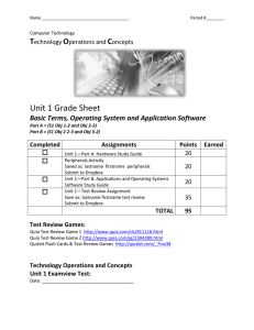 Basic Terms and Software Grade L.G.
