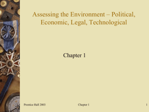 Assessing the Environment * Political, Economic, Legal