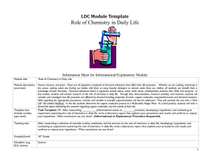 Role of Chemistry in Daily Life