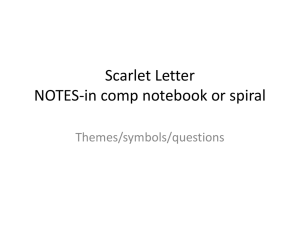 Scarlet Letter NOTES-in comp notebook or spiral
