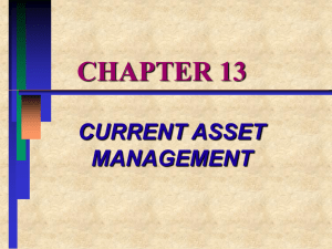 current asset management and short-term financing