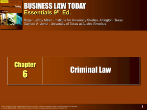 Business Law Today, Essentials, 9th Ed.