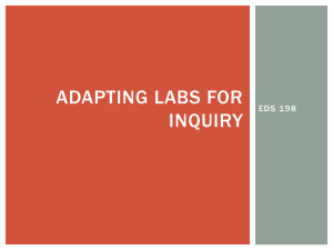 Adapting labs for inquiry