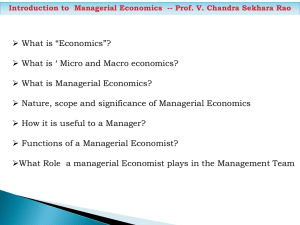 Introduction to Managerial Economics -- Prof. V. Chandra