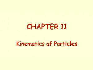 Kinematics of Particles