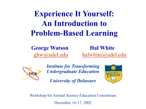 Experience It Yourself: Introduction to PBL