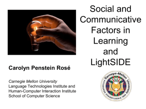 Social Communicative Factors and Lightside