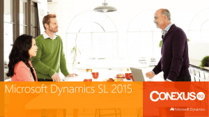 Microsoft Dynamics SL 2015 presentation