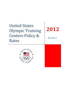 United States Olympic Training Centers Policy & Rates