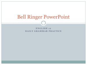 Bell Ringer PowerPoint