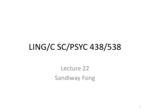 LING/C SC/PSYC 438/538