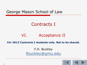 For 2012 Contracts I students only. Not to be shared.