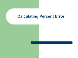 Calculating Percent Error What is it??
