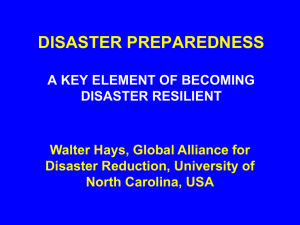 DISASTER PREPAREDNESS. Part IV