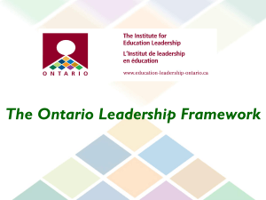 View on Screen - Ontario Institute for Education Leadership