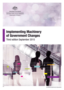 Machinery of Government (Sept. 2015)