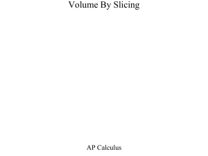 Volume By Slicing