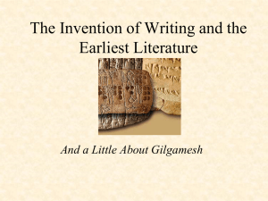 Early Writing and Gilgamesh PowerPoint