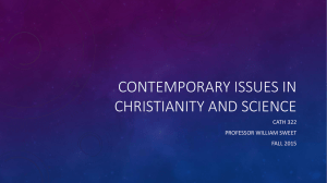 322-Contemporary issues in Christianity and science