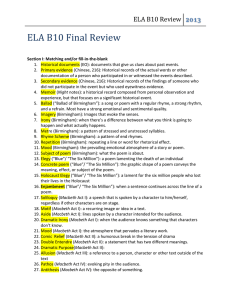 ELA B10 Review - englishmajor89