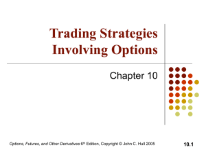 1 Trading Strategies Involving Options
